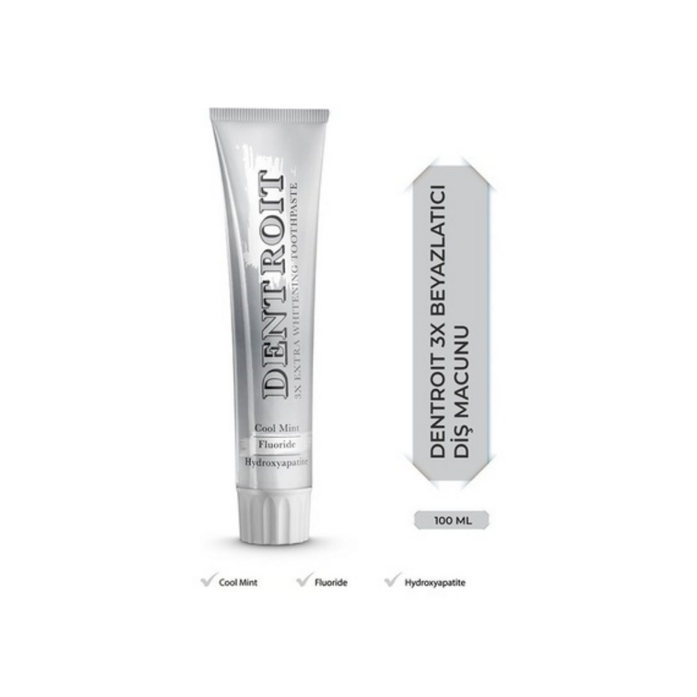Dentroit 3x Extra Whitening Toothpaste for Bright Smiles 100 ml