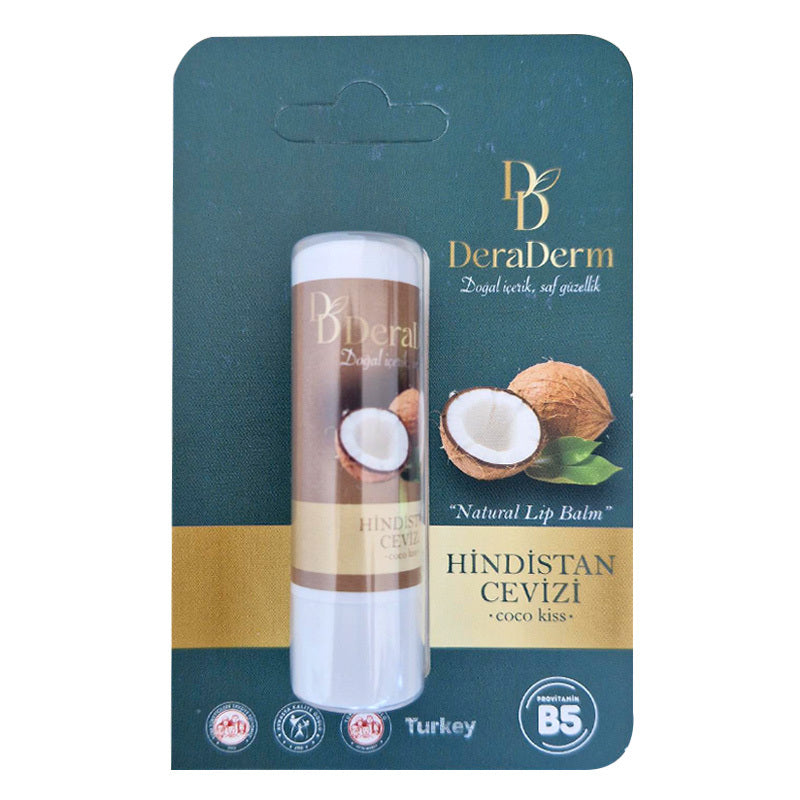 Deraderm Natural Coconut Lip Balm Moisturizing Care 5g