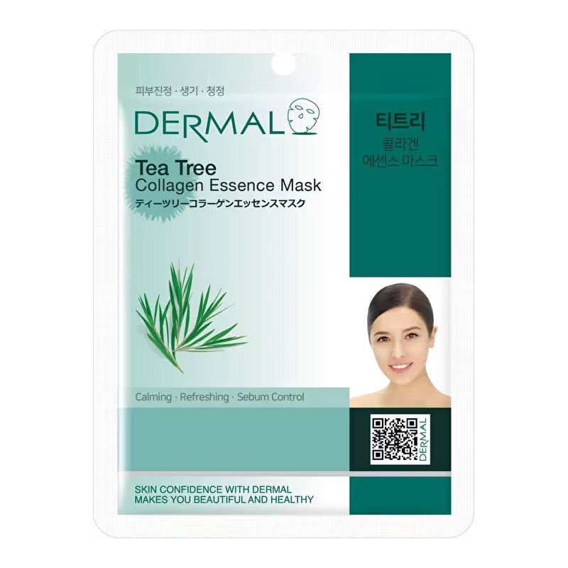 Dermal Tea Tree Collagen Sheet Mask for Glowing Skin 23g
