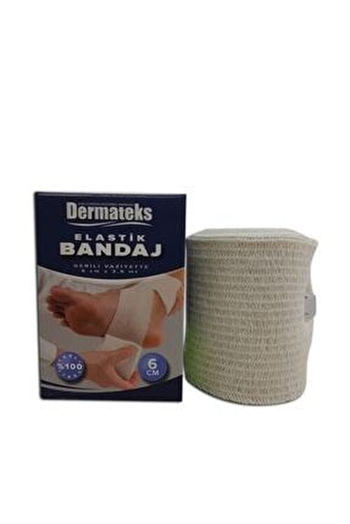 Dermateks Elastic Bandage Ecru 6 cm x 3.5 m - Stretch Support Wrap