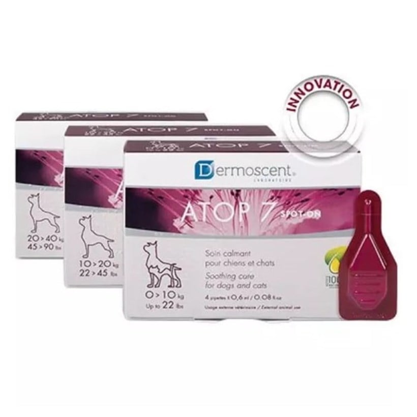 Dermoscent Atop 7 Spot-On Soothing Skin Care Drops for Large Dogs 20-40 kg