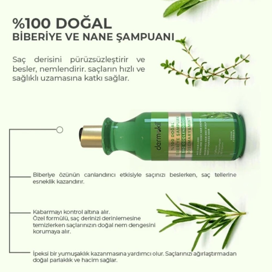 Dermokil 100% Natural Rosemary Hair Strengthening Shampoo 400ml