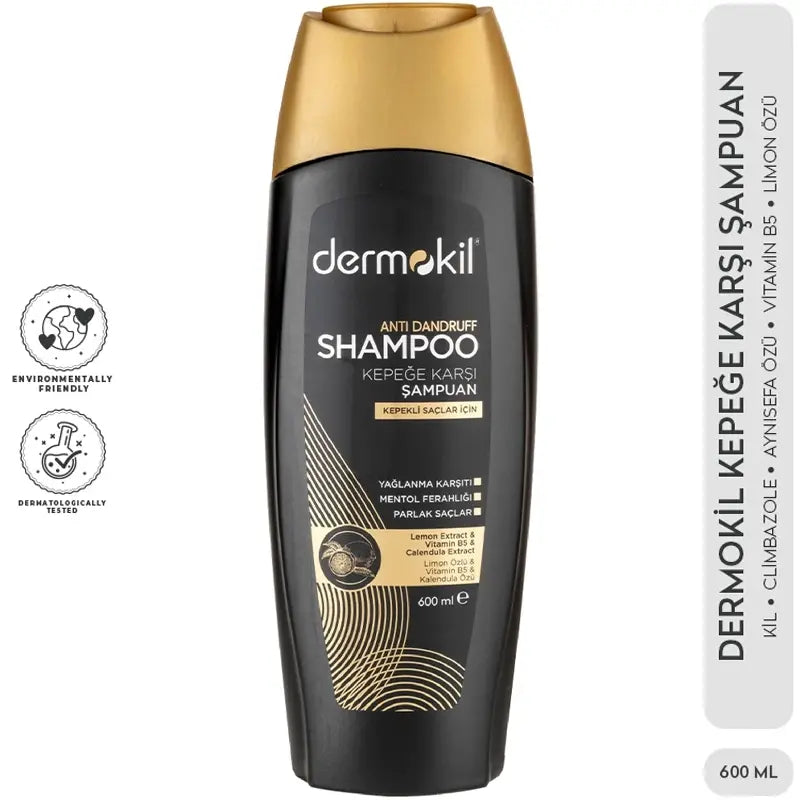 Dermokil Anti-Dandruff Shampoo with Clay &amp; Lemon 600ml