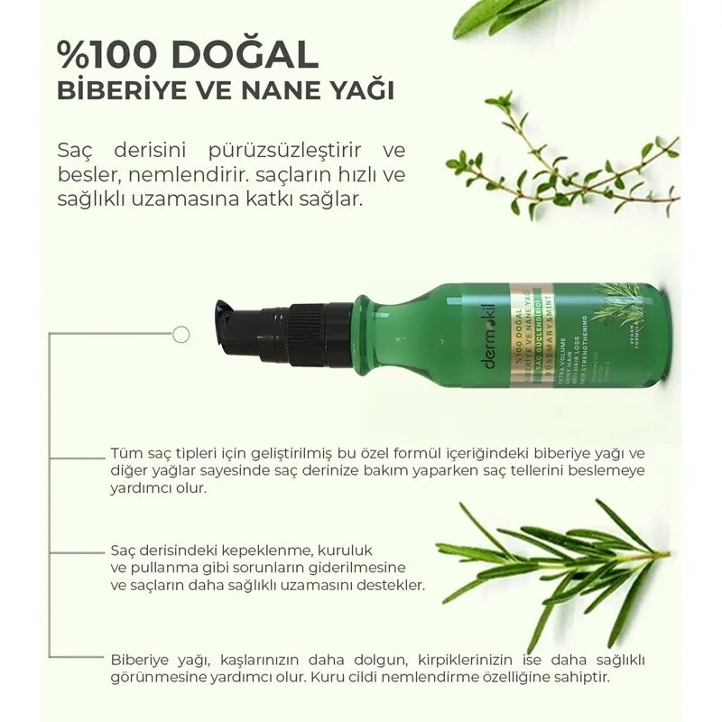 Dermokil Rosemary & Mint Hair Water Strengthening Spray 75ml