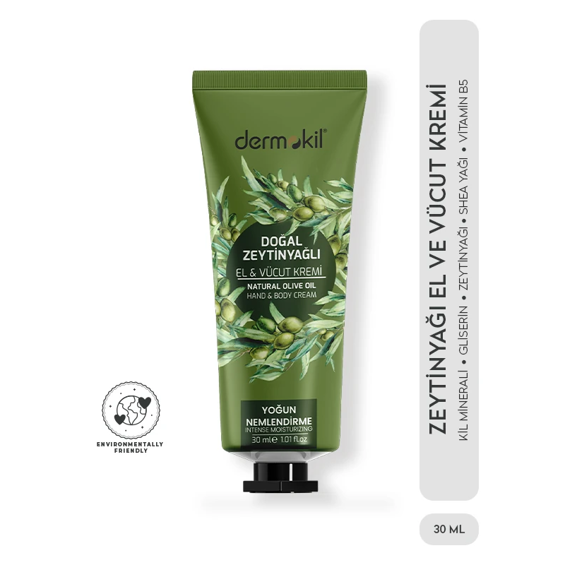Dermokil Natural Olive Oil Hand and Body Cream 30 ml