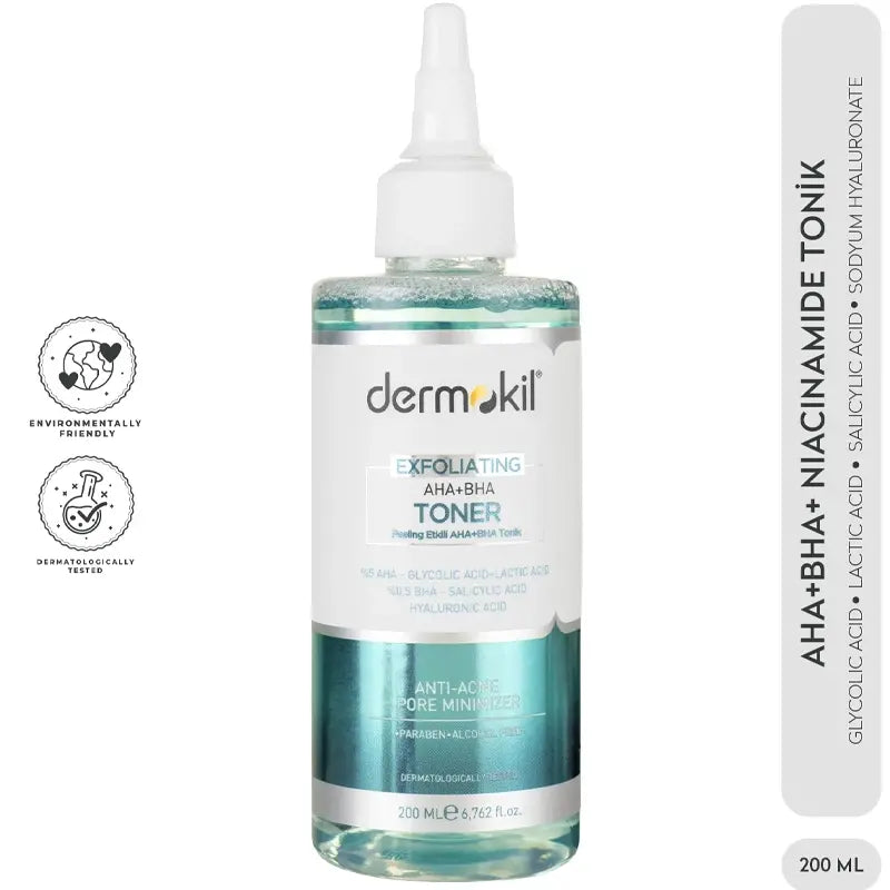 Dermokil AHA BHA Niacinamide Exfoliating Toner 200ml