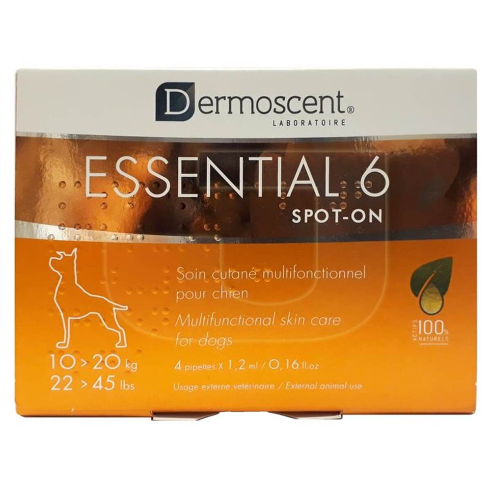Dermoscent Essential 6 Spot-On for Medium Dogs 10-20 kg, 4-Pack