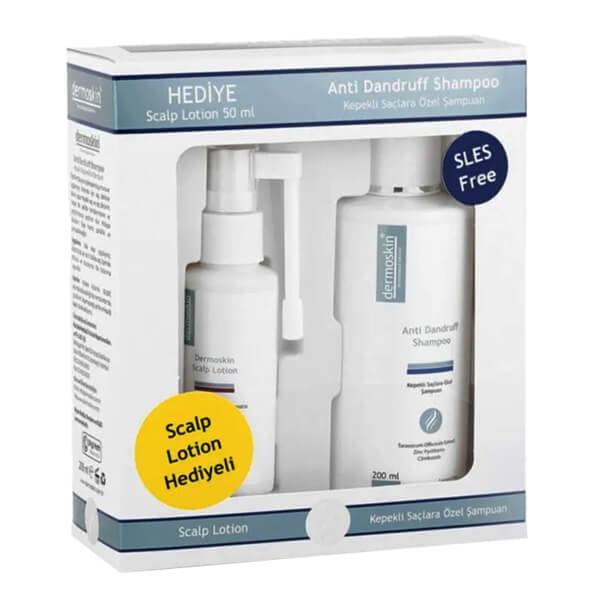 Dermoskin Anti-Dandruff Shampoo 200 ml &amp; Scalp Lotion Set