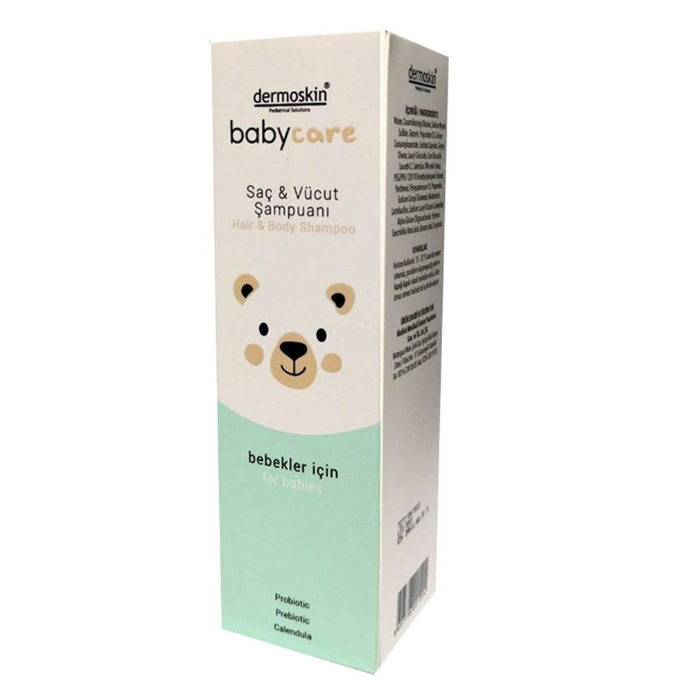 Dermoskin BabyCare Gentle Baby Shampoo & Body Wash - 7.78 fl oz, Moisturizing, Probiotic, Natural Baby Hygiene