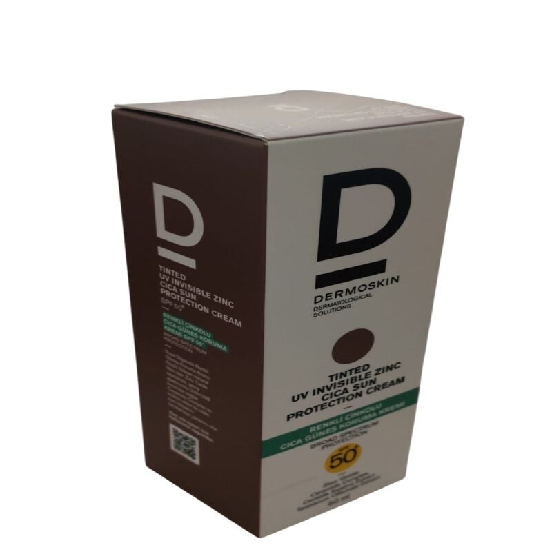 Dermoskin Tinted UV Invisible Zinc CICA Sun Cream SPF50+ 50ml