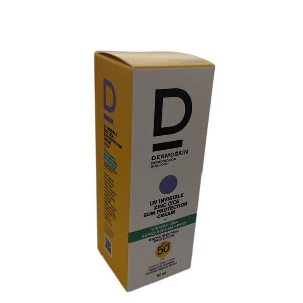 Dermoskin UV Invisible Zinc CICA Sunscreen SPF50+ 50ml
