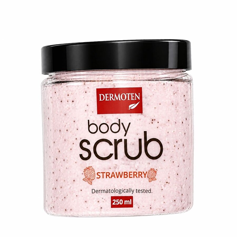 Dermoten Strawberry Body Scrub Exfoliating Peeling 250ml