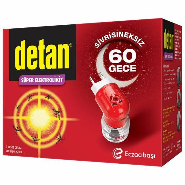 Detan Super Liquid Mosquito Repellent Device & Refill 60 Nights