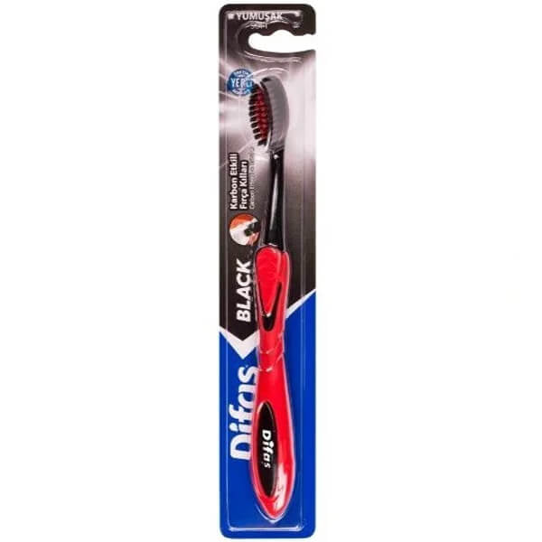 Difas Carbon Black Toothbrush for Deep Cleaning 1 Count