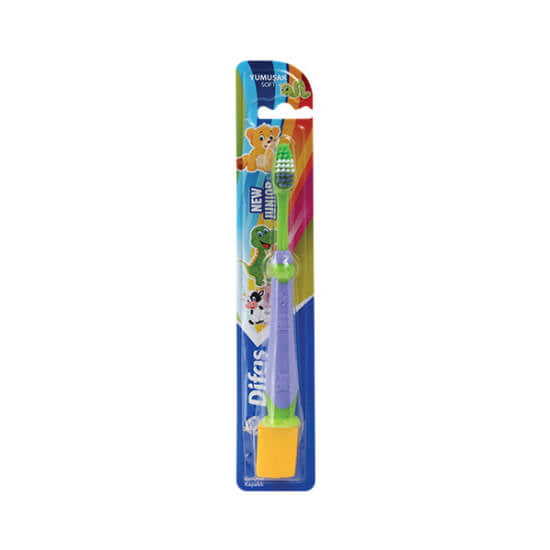 Difas Kids Toothbrush with Soft Bristles &amp; Standing Base