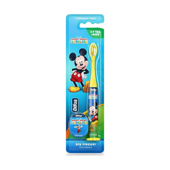 Difas Disney Mickey Mouse Kids Toothbrush, Ages 4-7