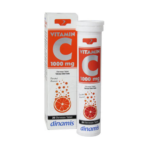 Dinamis Vitamin C 1000 mg Daily Support 20 Effervescent Tablets