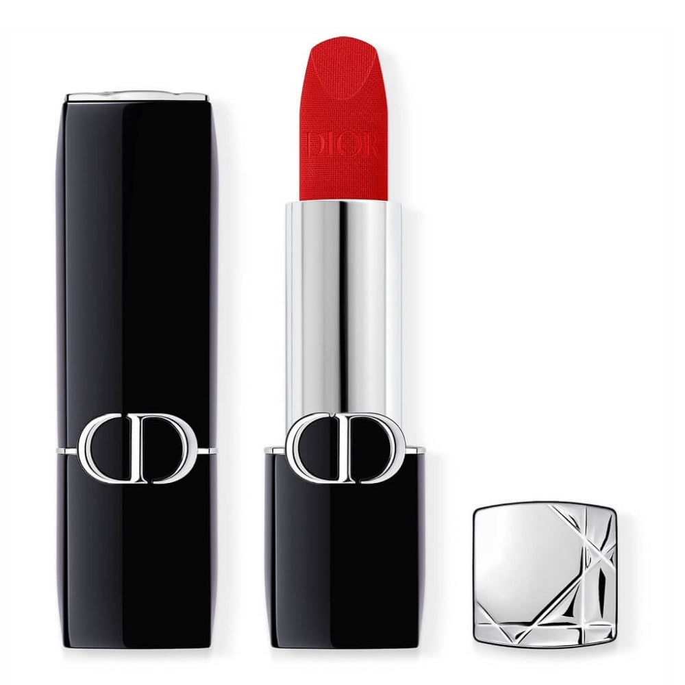 Dior Rouge Velvet Lipstick 999 Velvet Matte Red Finish