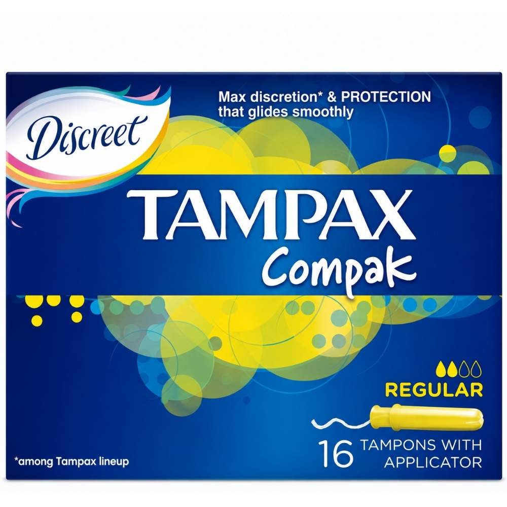 Discreet Tampax Tampons Normal for Daily Comfort 16 Count