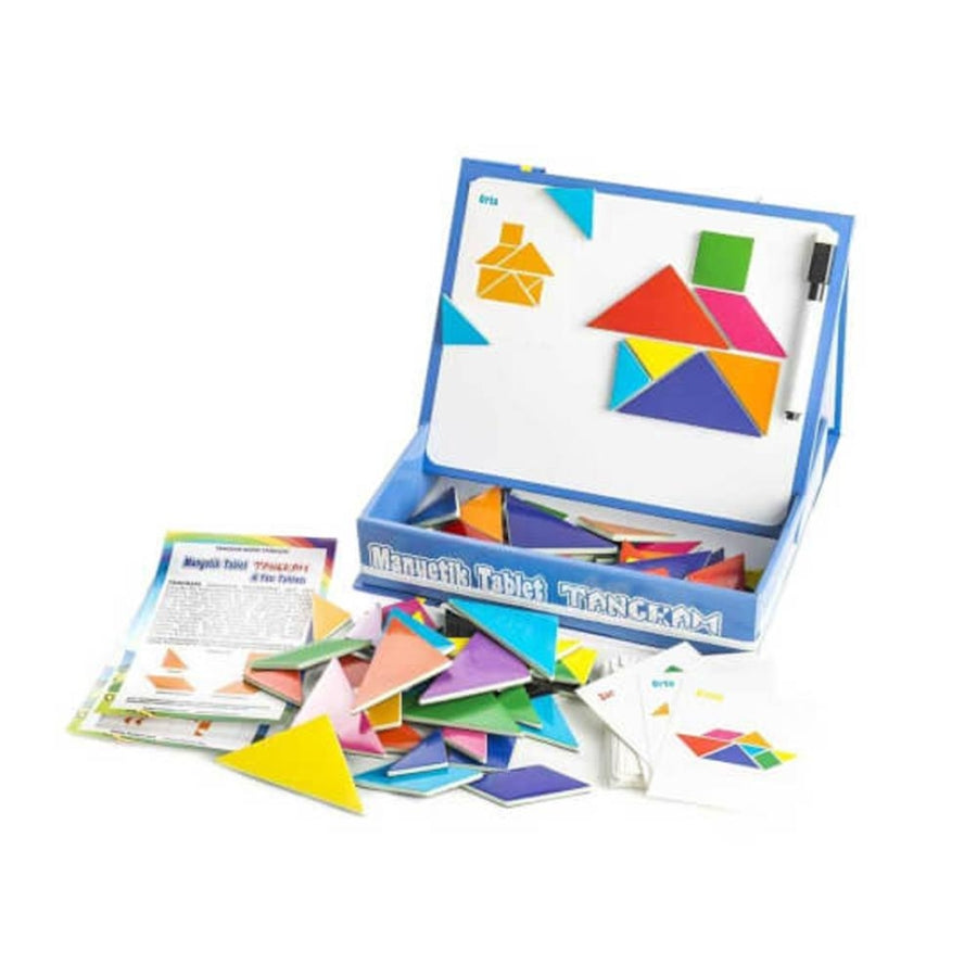 Diytoy Magnetic Tablet Tangram Educational Set with 45 Cards