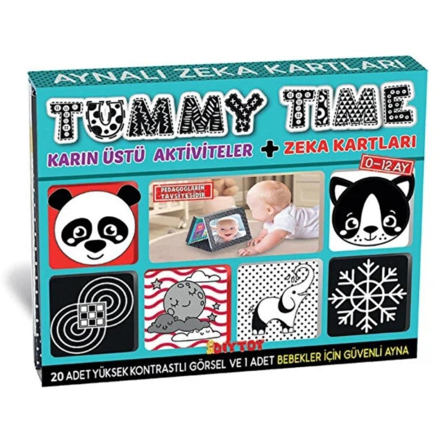 DiyToy Tummy Time Mirror & Flash Cards for Development