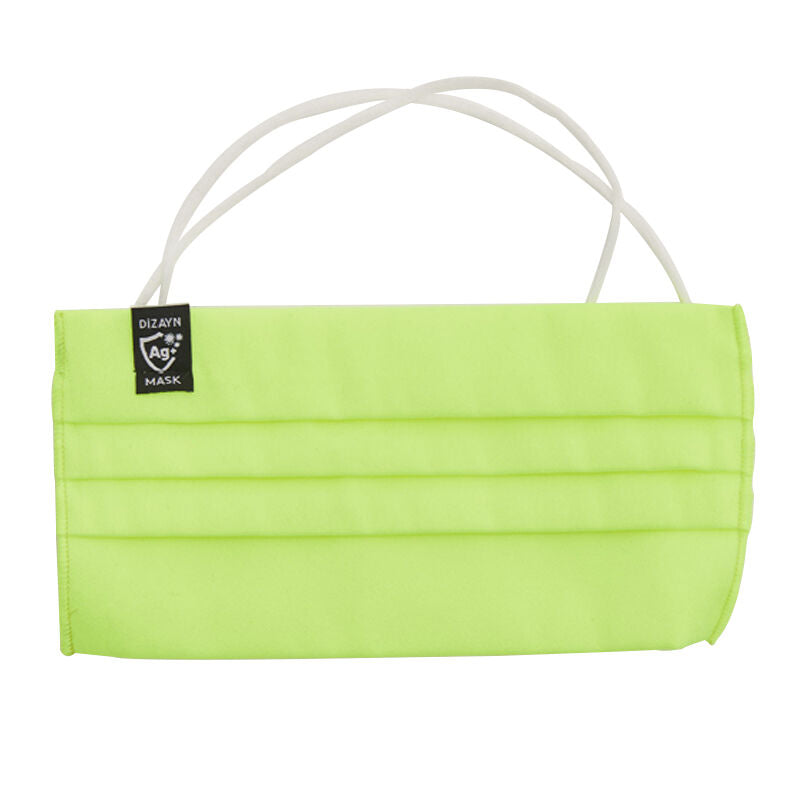 Dizaynmask Silver Ion Washable Fabric Mask Neon Yellow Size S