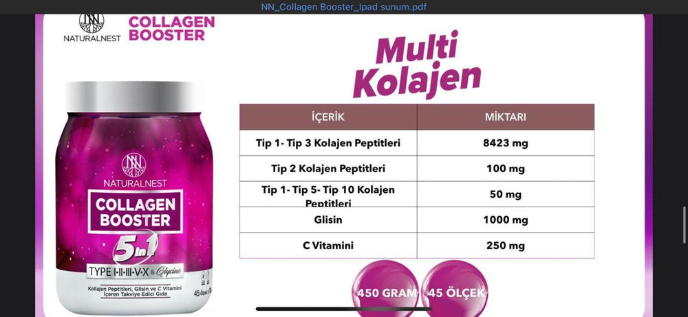 NaturalNest 5 in 1 Collagen Supplement for Skin & Hair - 450g Collagen Booster - view 2