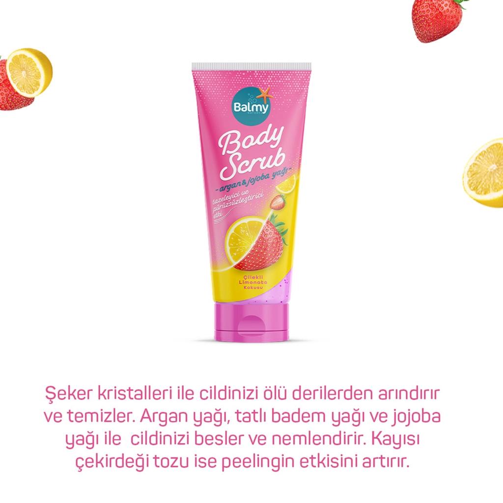 Balmy Strawberry Lemonade Body Scrub for Smooth Skin 250g