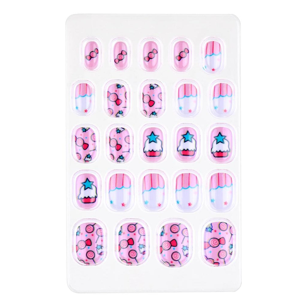 Eklips Kids Press-On Nail Set with Fun Designs 24 Count