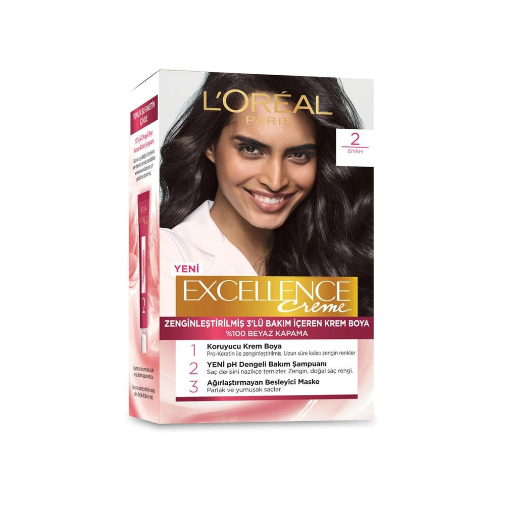 L'Oreal Paris Excellence Creme Hair Color 2 Black