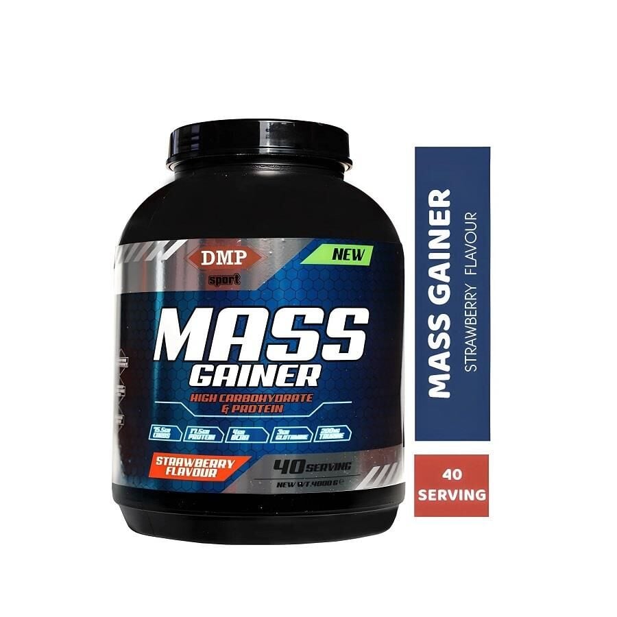 DMP Mass Gainer Strawberry Flavor Weight Support 4000g