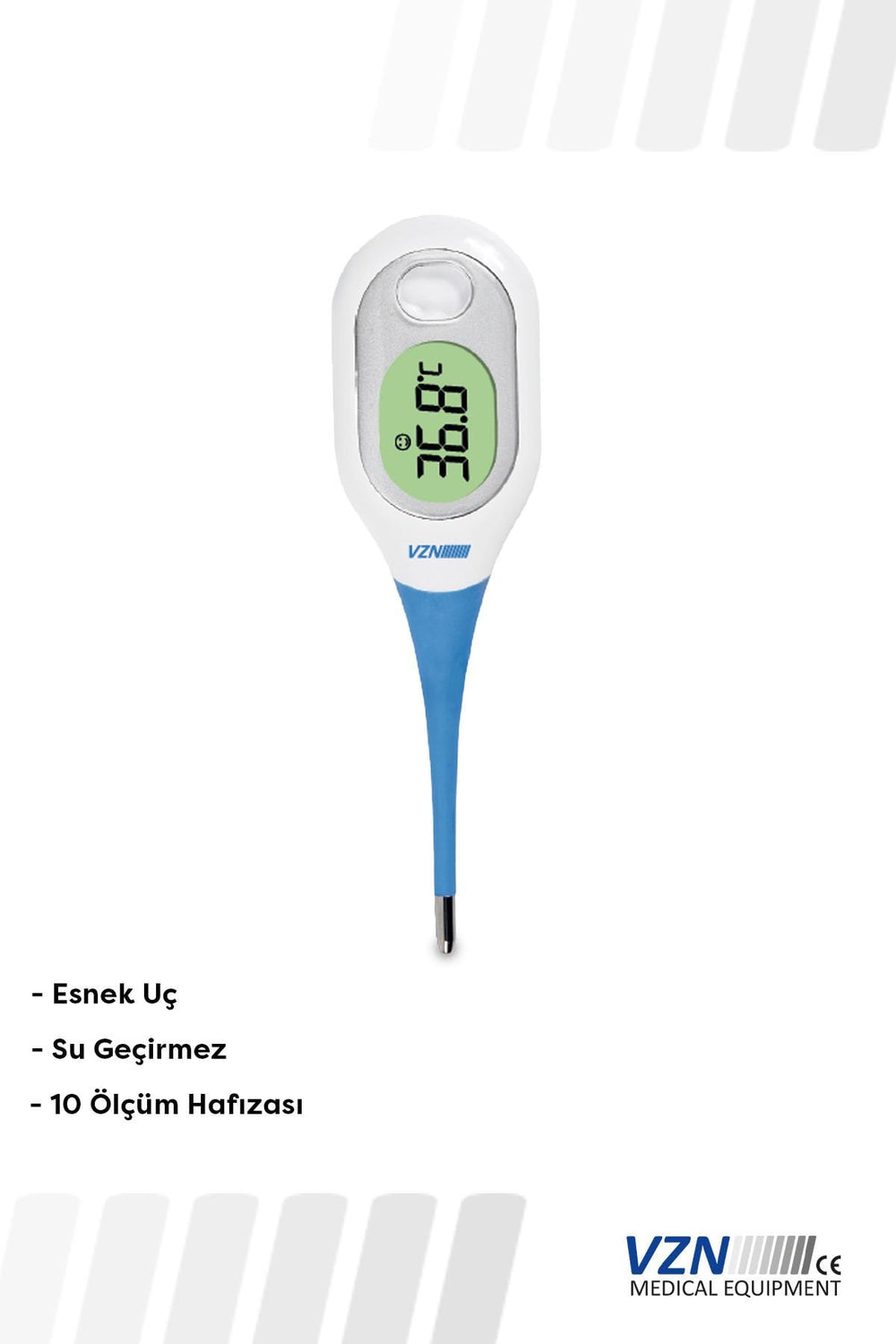 Vzn DMT-4760 Digital Underarm Thermometer with Backlit LCD