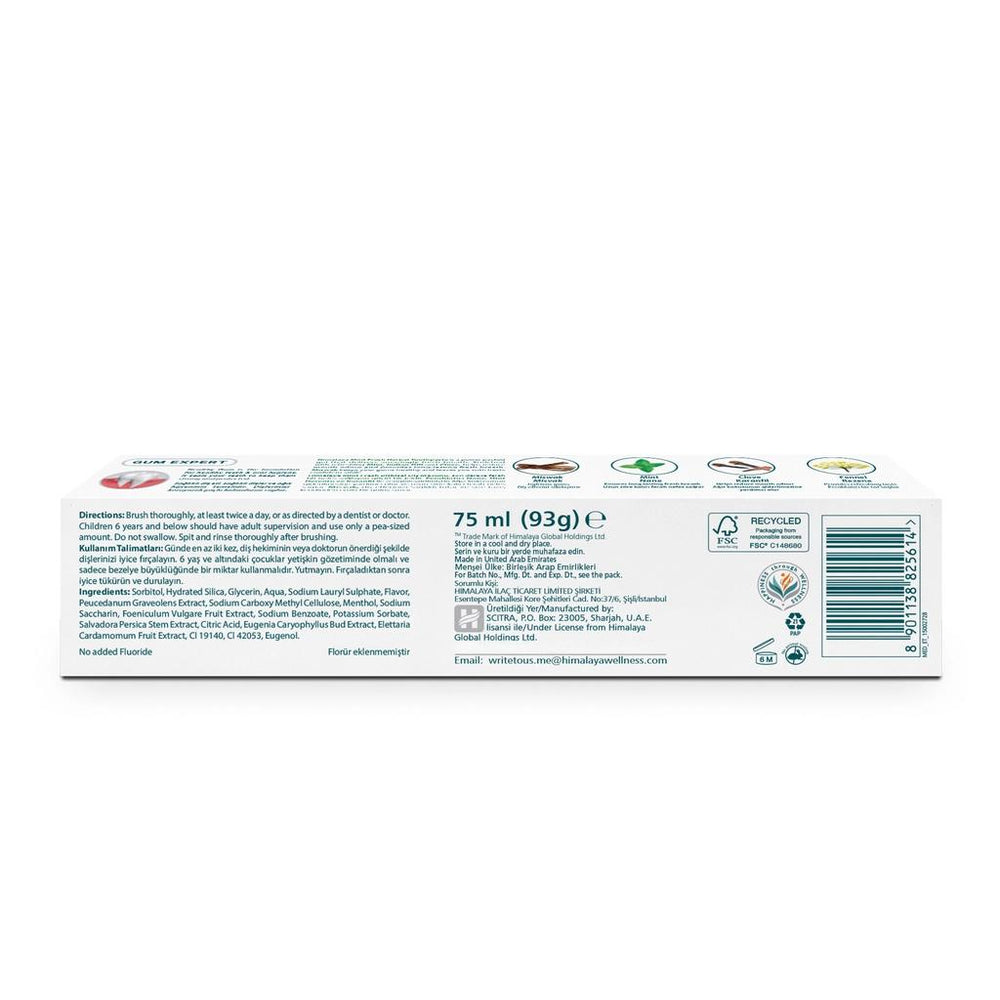 Himalaya Mint Fresh Toothpaste for Long-Lasting Breath 75 ml