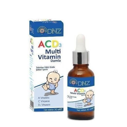 Deniz Pharma Dnz ACD3 Vitamin Drops for Daily Support 30ml