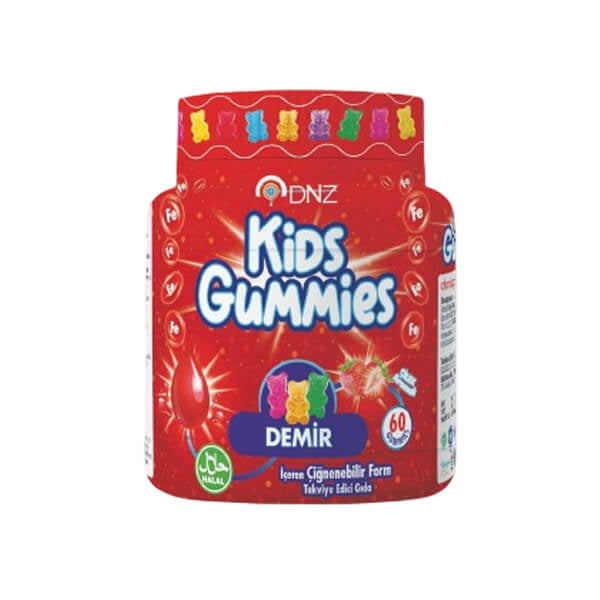 Dnz Kids Demir Iron Support Gummies 60 Count