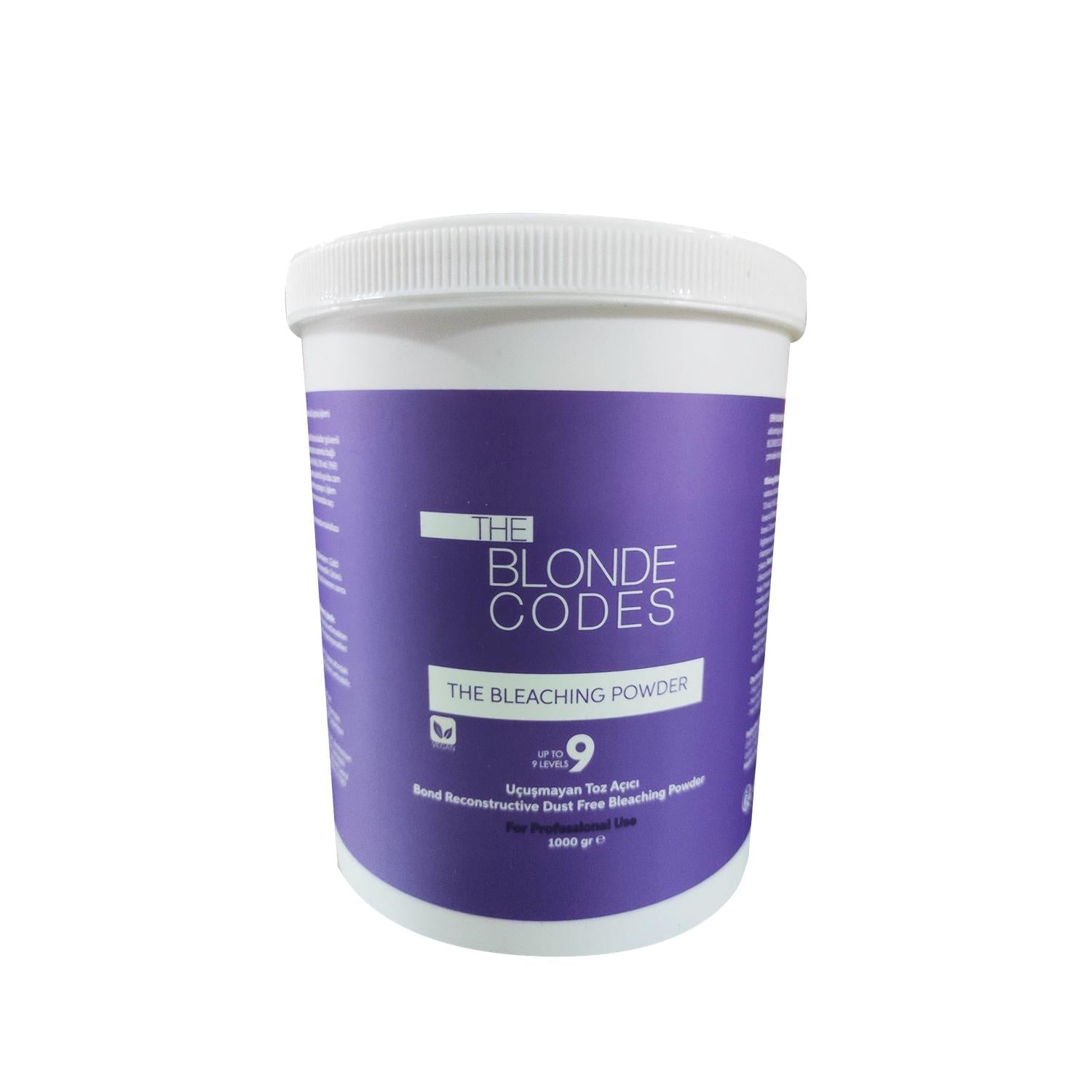 The Color Codes Hair Bleaching Powder - Violet Toz Açıcı 1000g for Lightening & Bleaching Hair The Color Codes Hair Bleaching Powder 1000g hair bleaching powder, violet hair bleach, The Color Codes hair products, The Blonde Codes hair bleach, hair lightening powder, hair coloring, hair styling, beauty products, salon-grade hair products, professional hair care