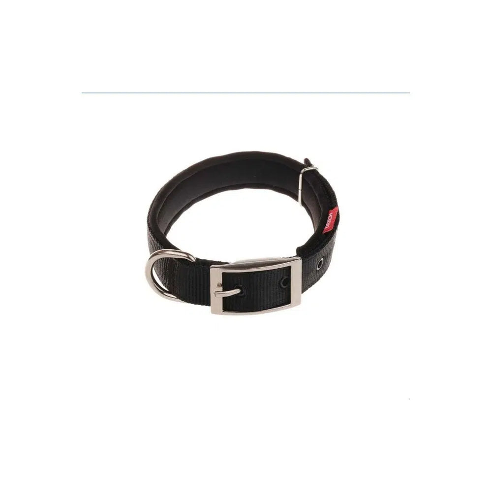 Doca Soft Woven Dog Collar Comfortable Black 50 cm