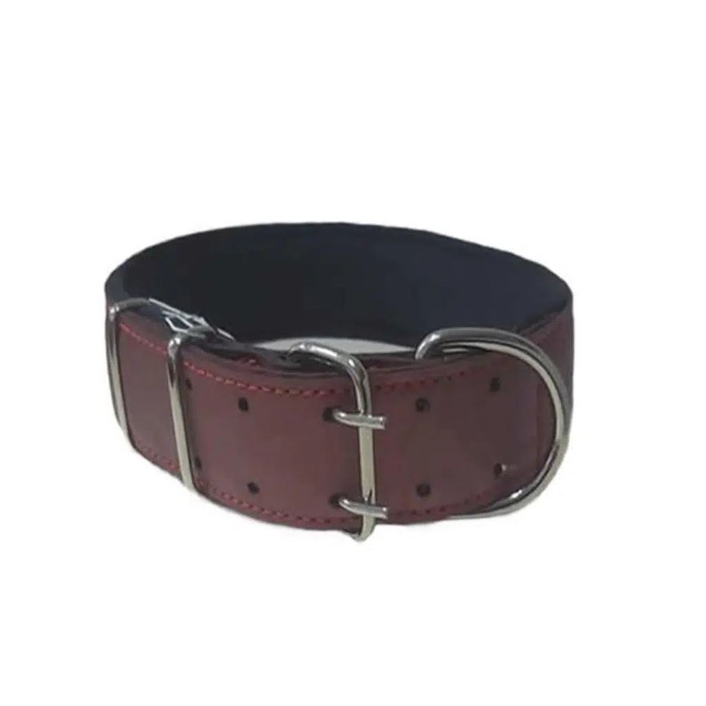 Doca Pet Dog Collar Durable Adjustable Design Burgundy 5x75 cm