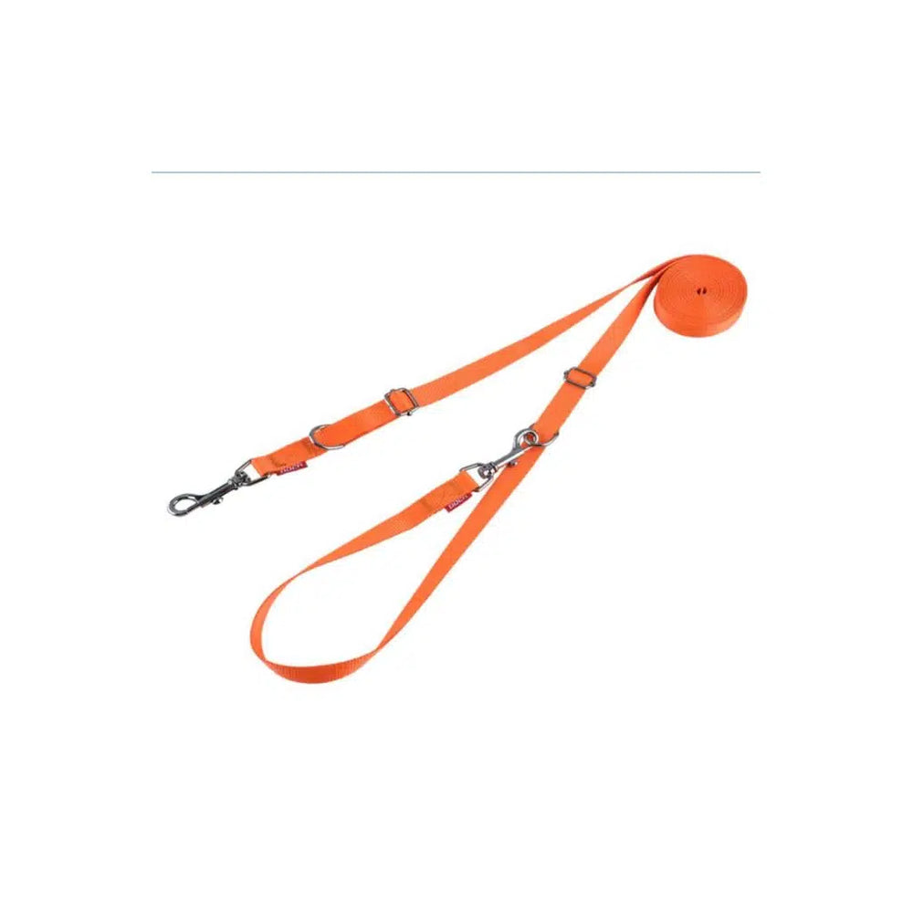 Doca Soft Woven Dog Leash and Tether Orange 2x270 cm
