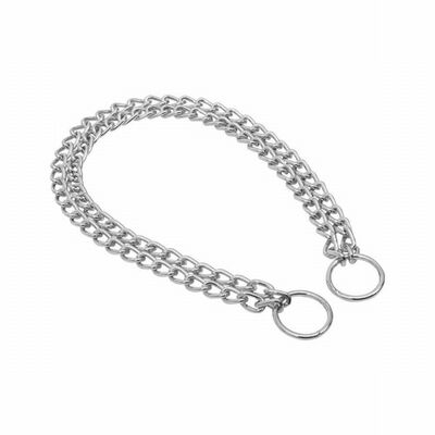 Doggie Double Chain Chrome Training Collar 2.5mm x 45cm