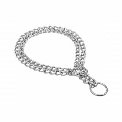 Doggie Double Chain Chrome Training Collar 2.5mm x 45cm