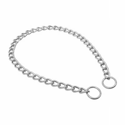 Doggie Chrome Plated Chain Training Collar for Large Dogs 75cm