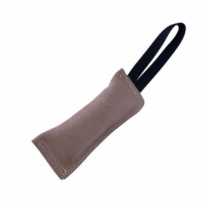 Doggie Leather Dog Training Bite Pillow Beige 6x20 cm