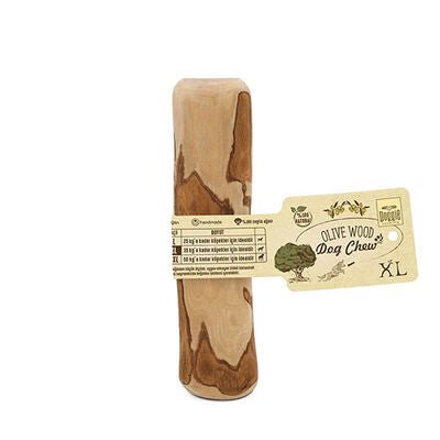 Doggie Natural Olive Wood Dog Chew Toy for Large Breeds XL