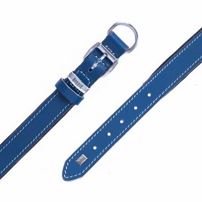 Doggie Comfort Leather Dog Collar Royal Blue 2.5x45 cm