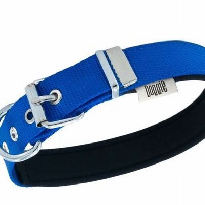 Doggie Comfort Woven Dog Collar Royal Blue 2.5x37-45 cm