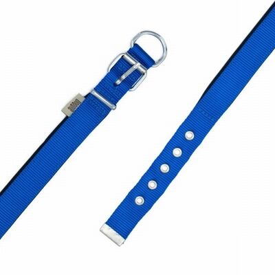Doggie Comfort Woven Dog Collar Royal Blue 2.5x37-45 cm