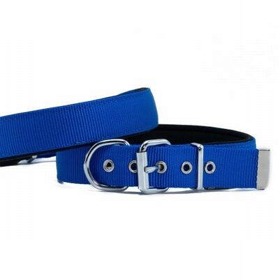 Doggie Comfort Woven Dog Collar Royal Blue 2.5x50 cm