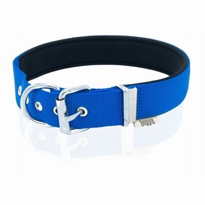 Doggie Comfort Woven Dog Collar Royal Blue 3x42-50 cm