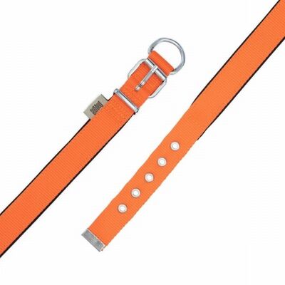 Doggie Comfort Woven Dog Collar Orange 2.5x37-45 cm